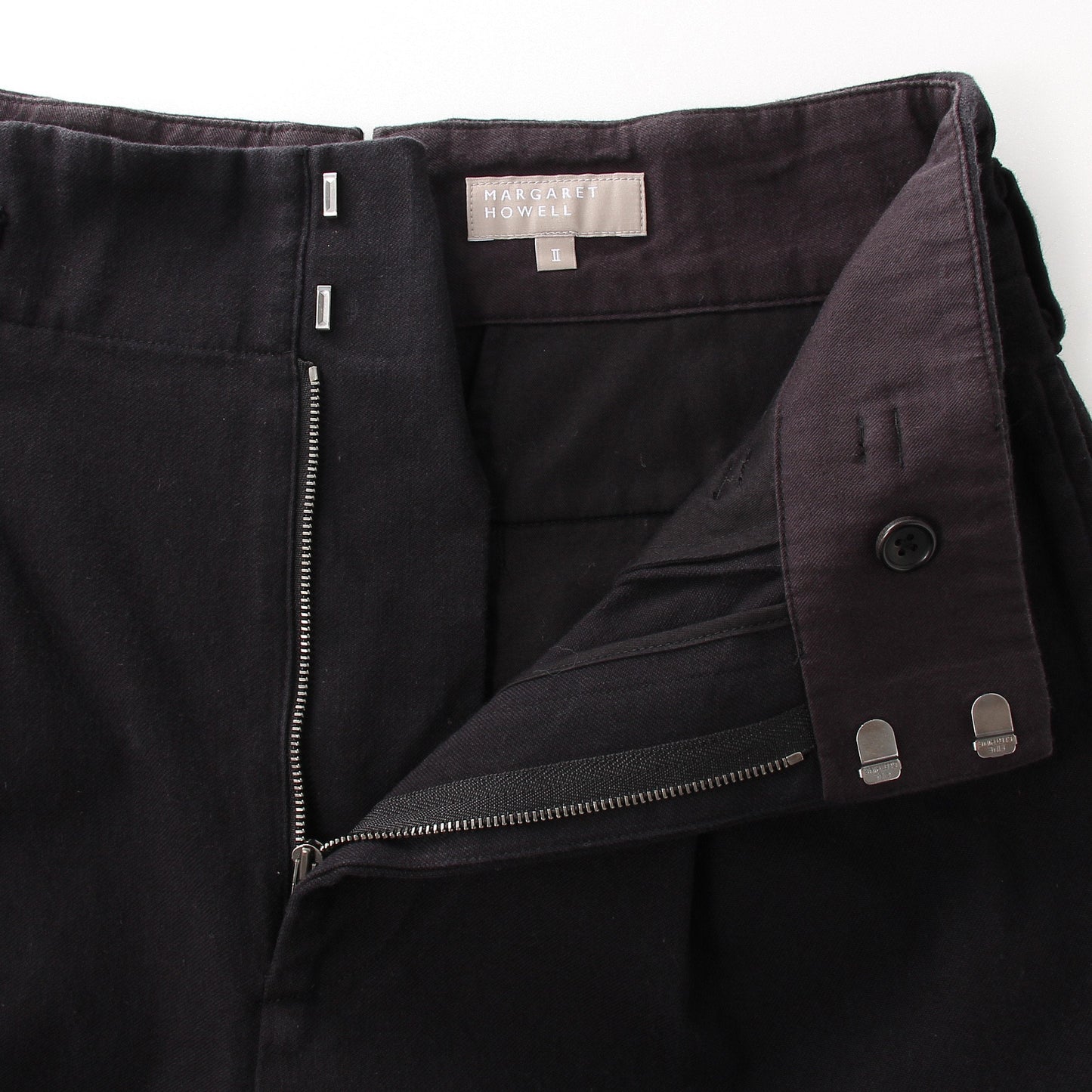 WASHED COTTON TWILL TROUSERS