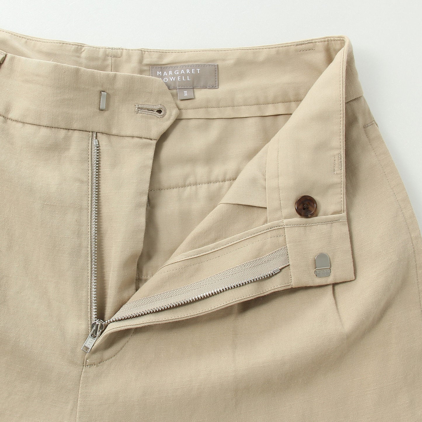 COTTON LINEN TWILL TROUSERS