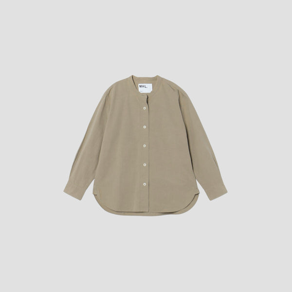 COTTON LINEN PLAIN WEAVE SHIRT