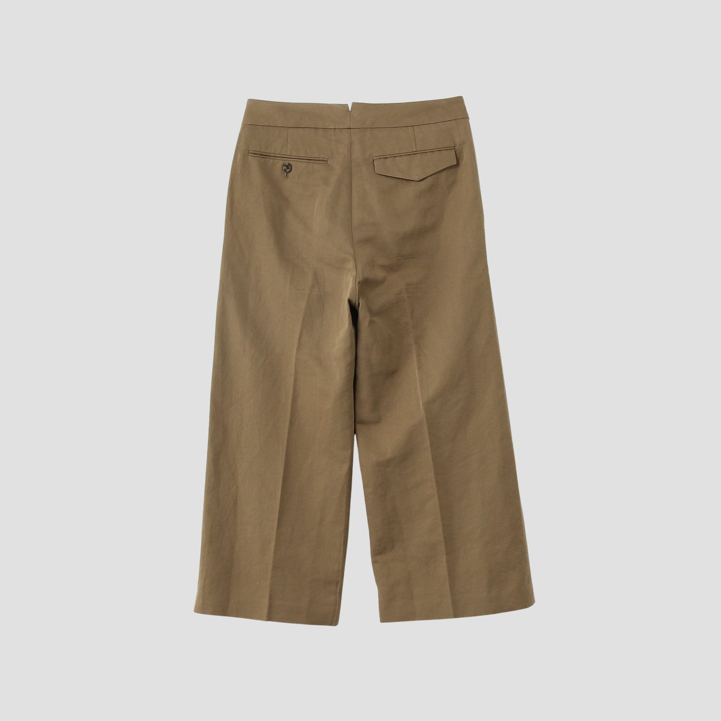 LINEN COTTON TWILL TROUSERS