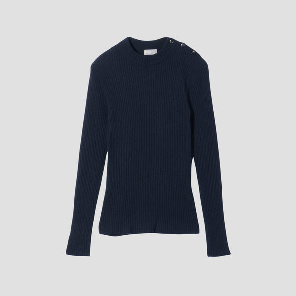 FINE CASHMERE RIB JUMPER KNIT