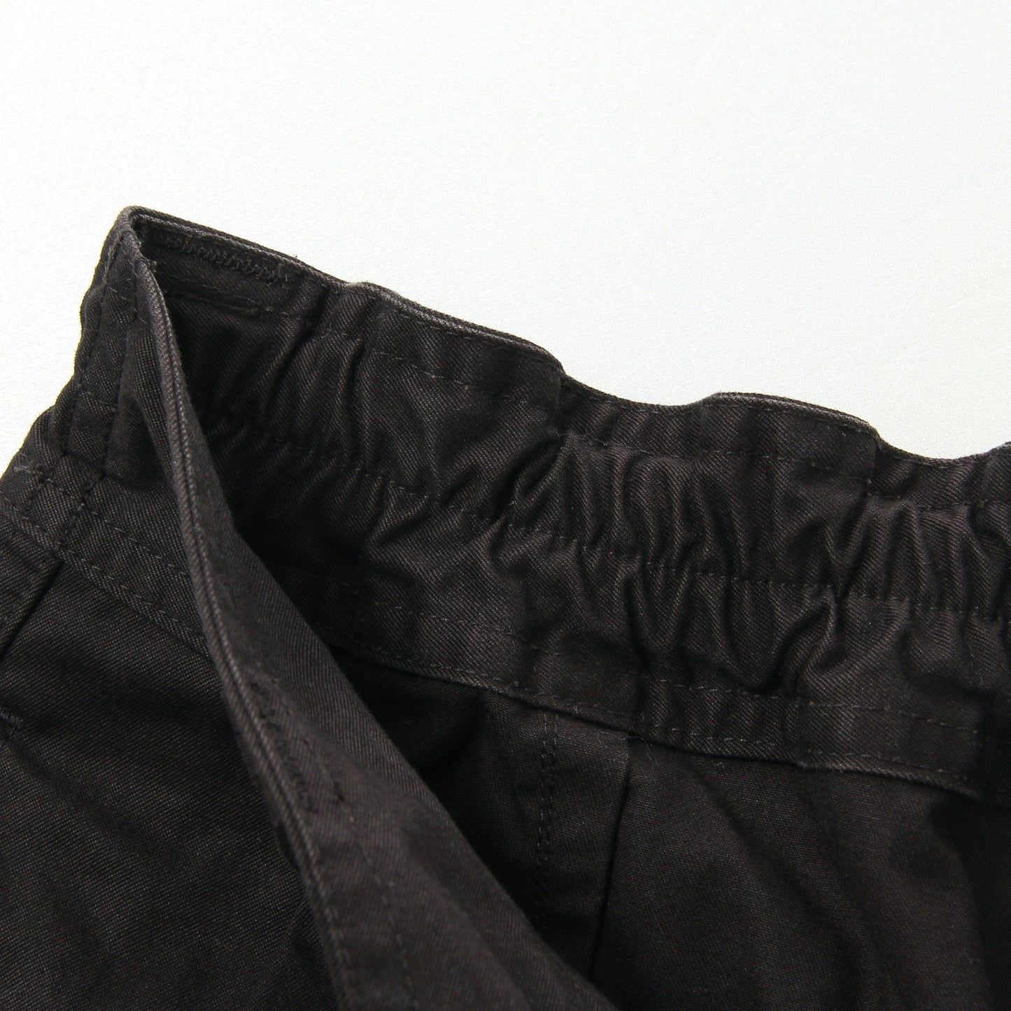 WASHED COMPACT COTTON TROUSERS