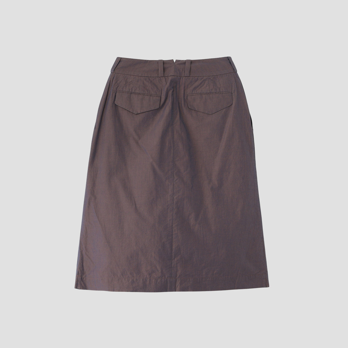 FINE COTTON CHAMBRAY SKIRT