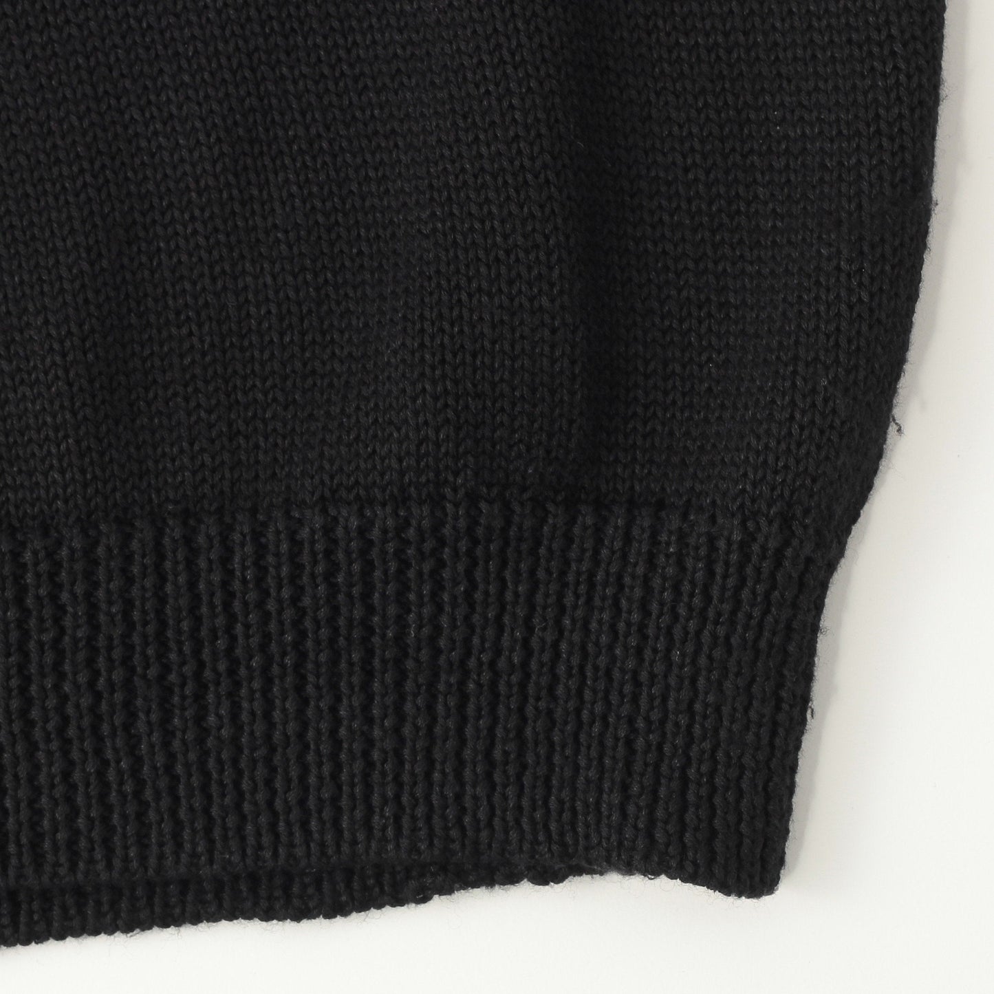 LINEN  WOOL HAND FRAME SADDLE CREW KNIT