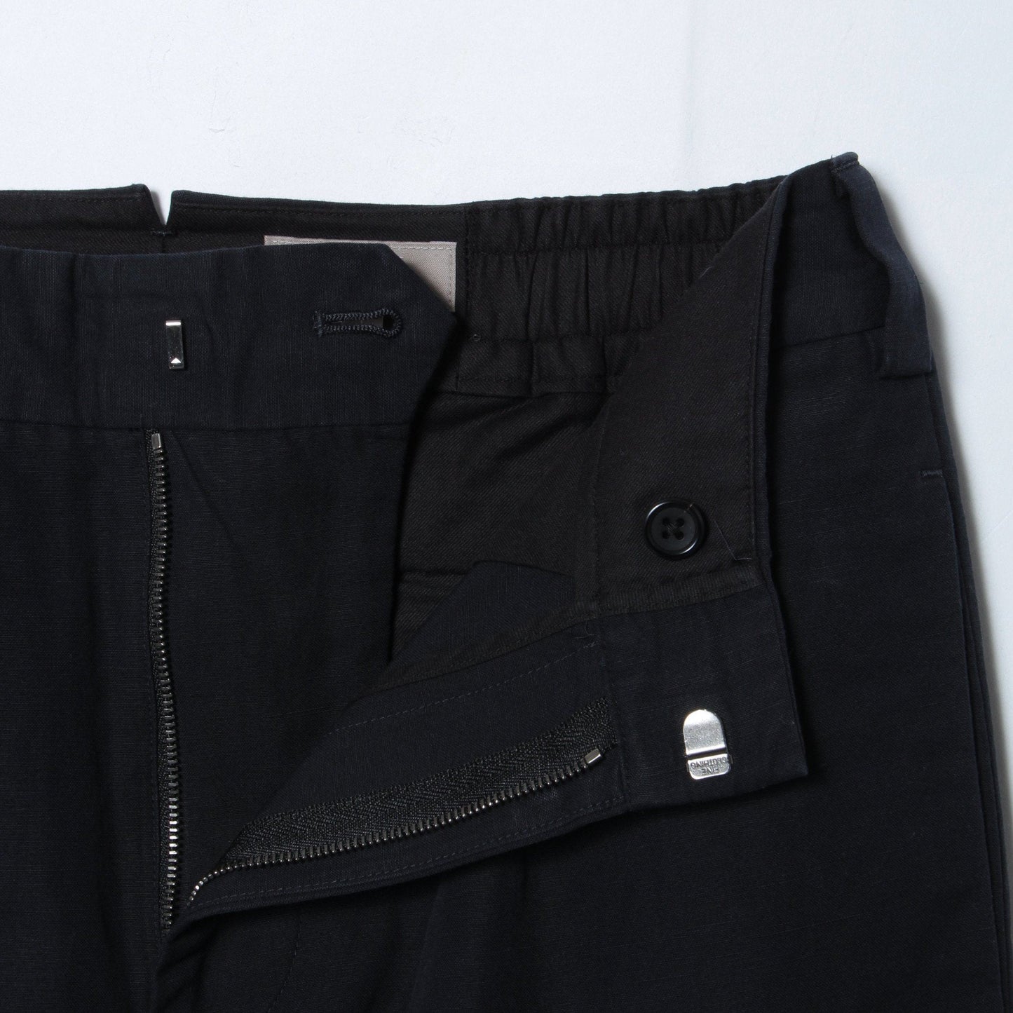 COTTON LINEN PLAIN WEAVE TROUSERS