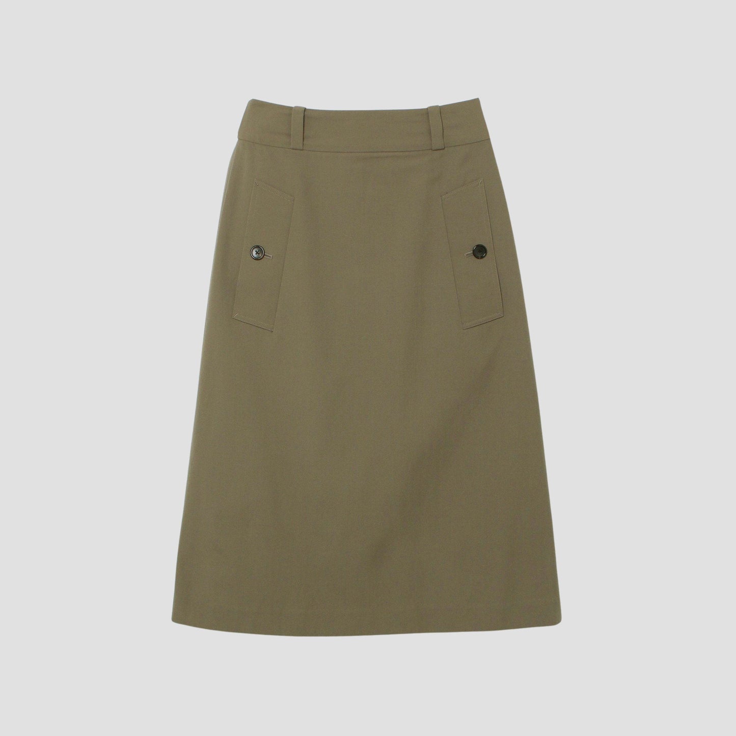 WOOL COTTON TWILL SKIRT