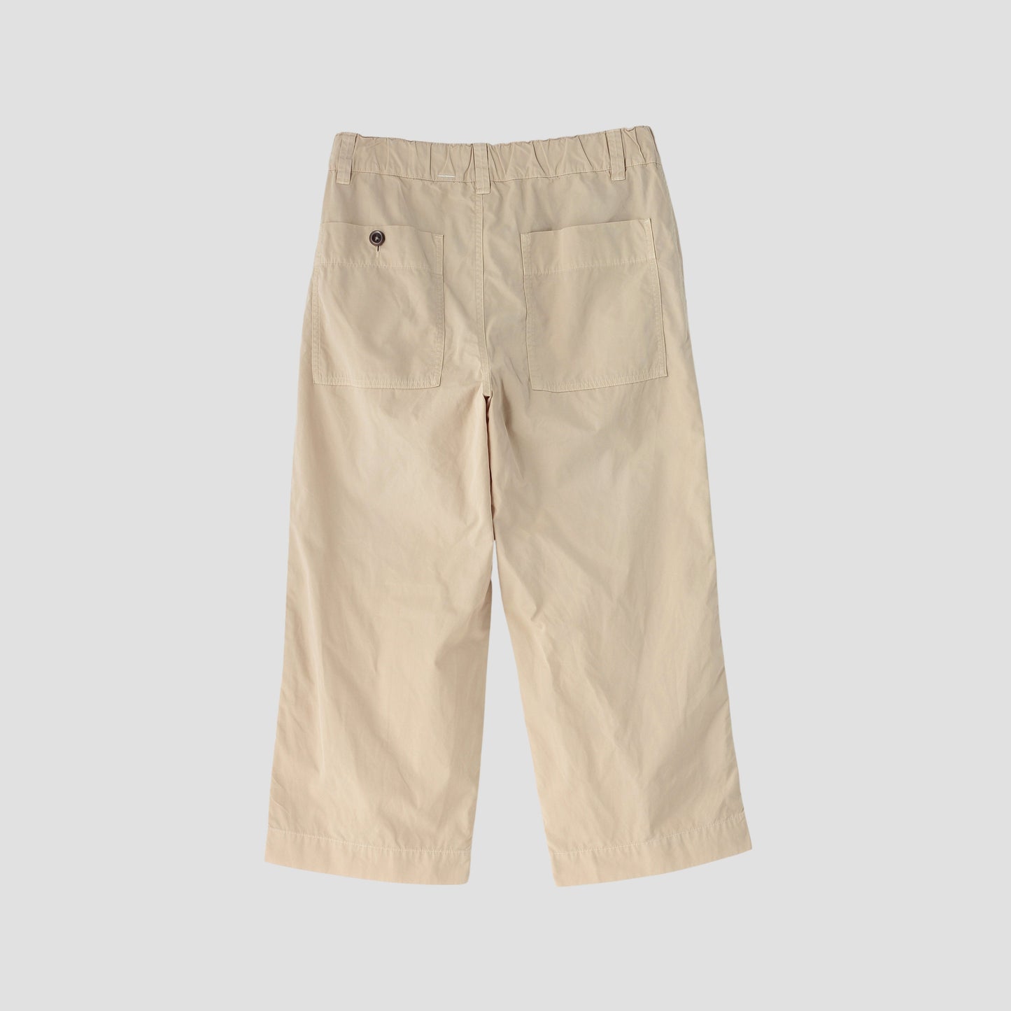 FINE COMPACT COTTON POPLIN TROUSERS