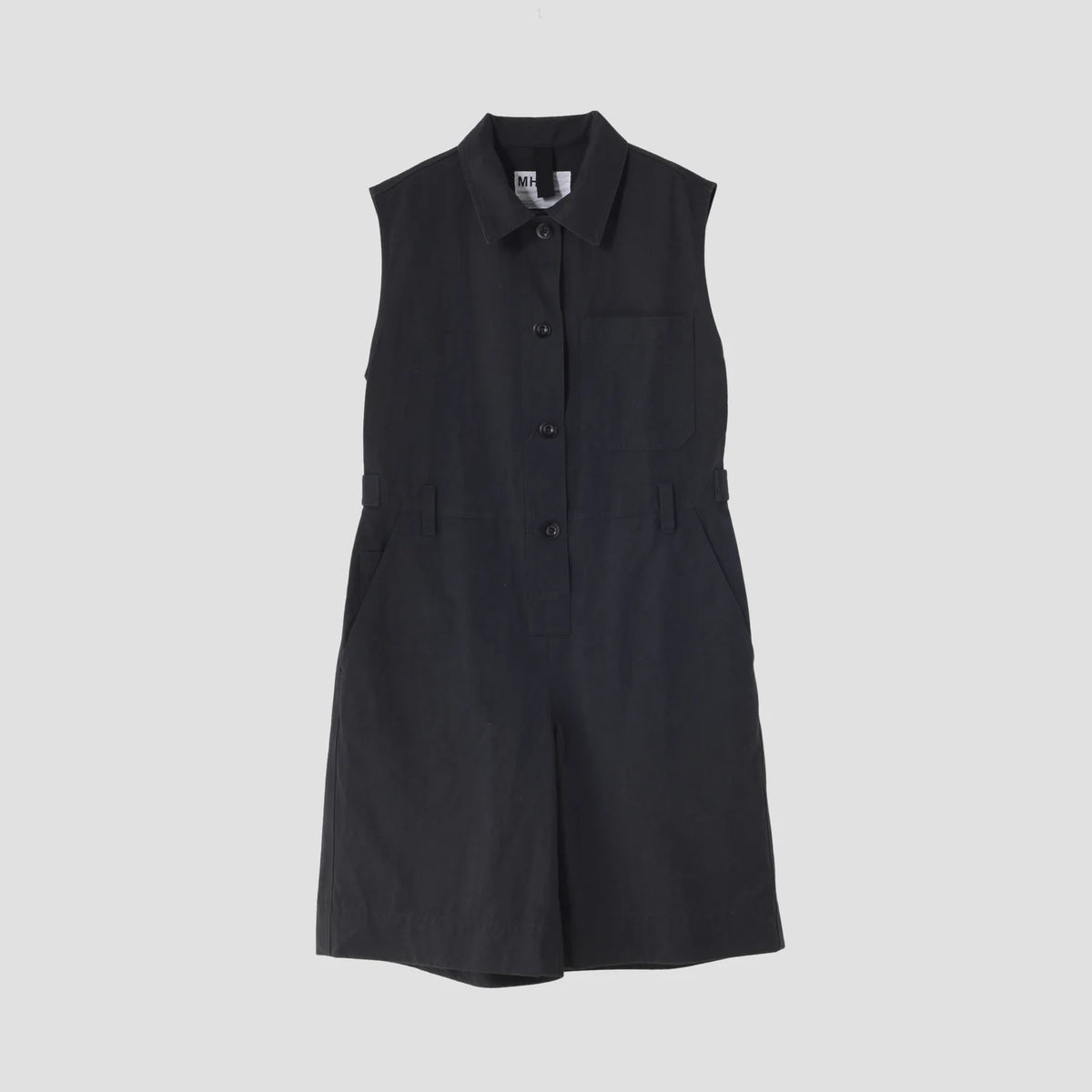 WASHED COMPACT COTTON TROUSERS