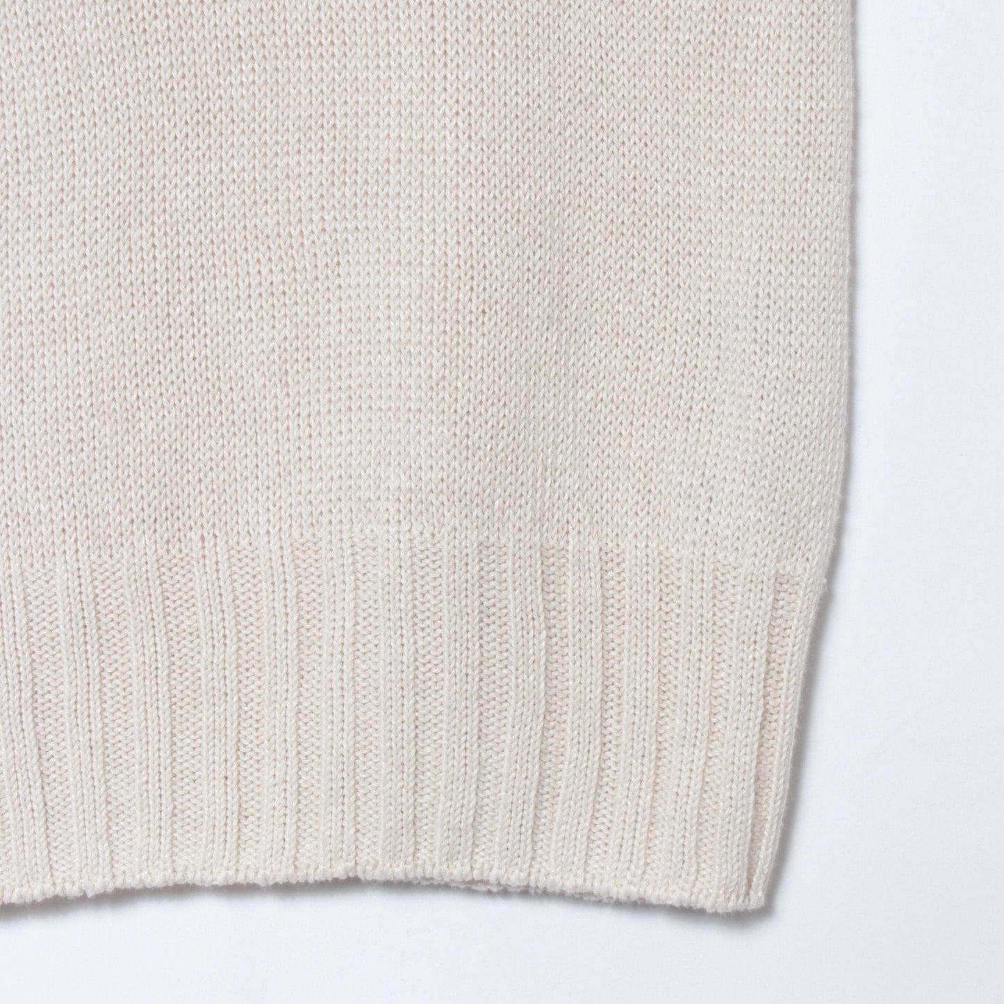 LINEN COTTON WIDE ROLL NECK KNIT
