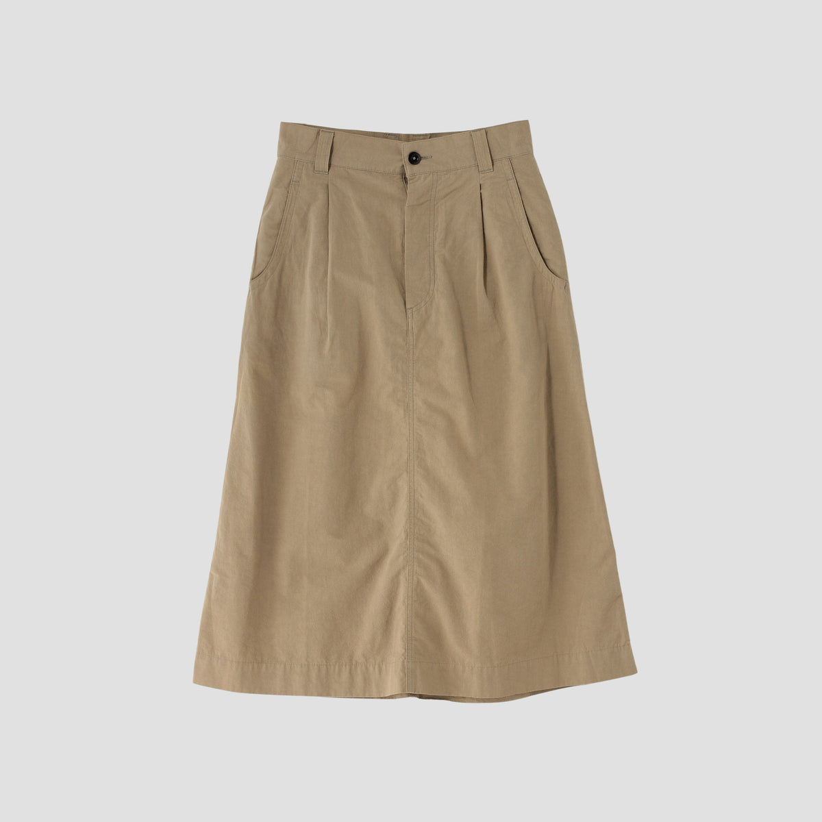 COTTON LINEN PLAIN WEAVE SKIRT