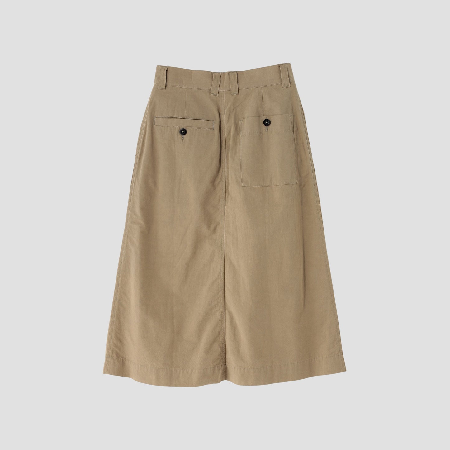 COTTON LINEN PLAIN WEAVE SKIRT