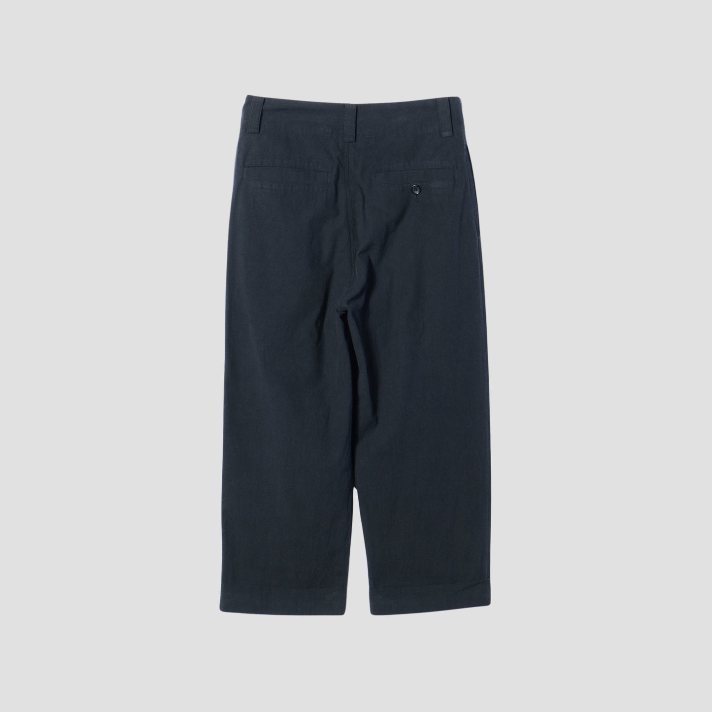 YARN DYE COTTON PLAINWEAVE TROUSERS