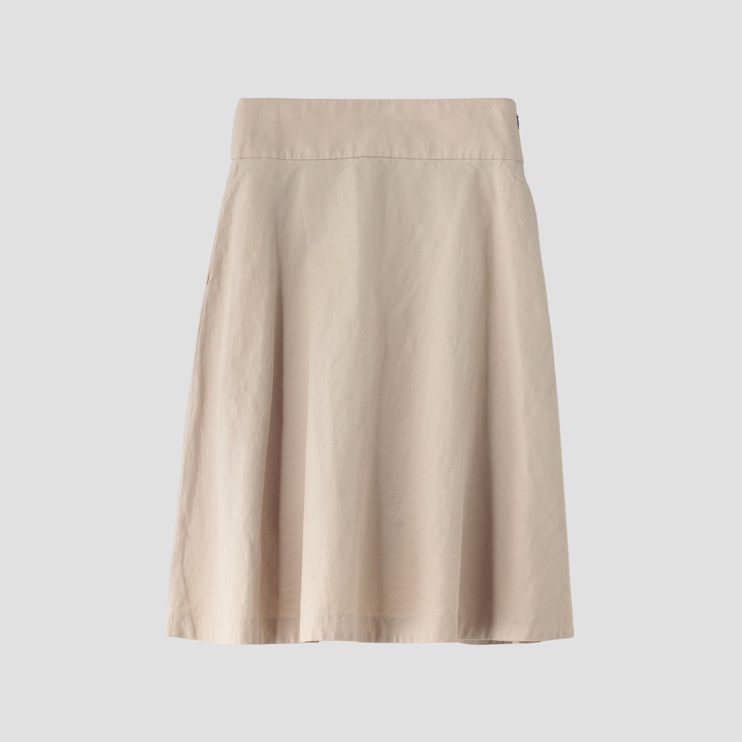 COTTON LINEN TWILL SKIRT