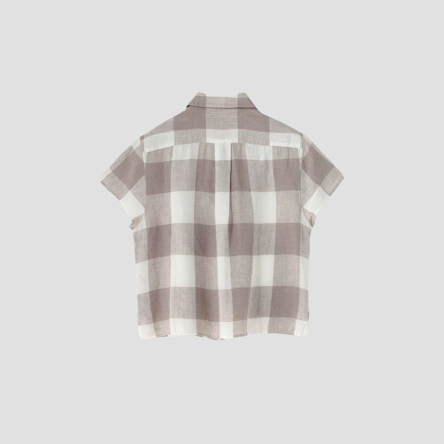 LARGE CHECK LINEN SHIRT