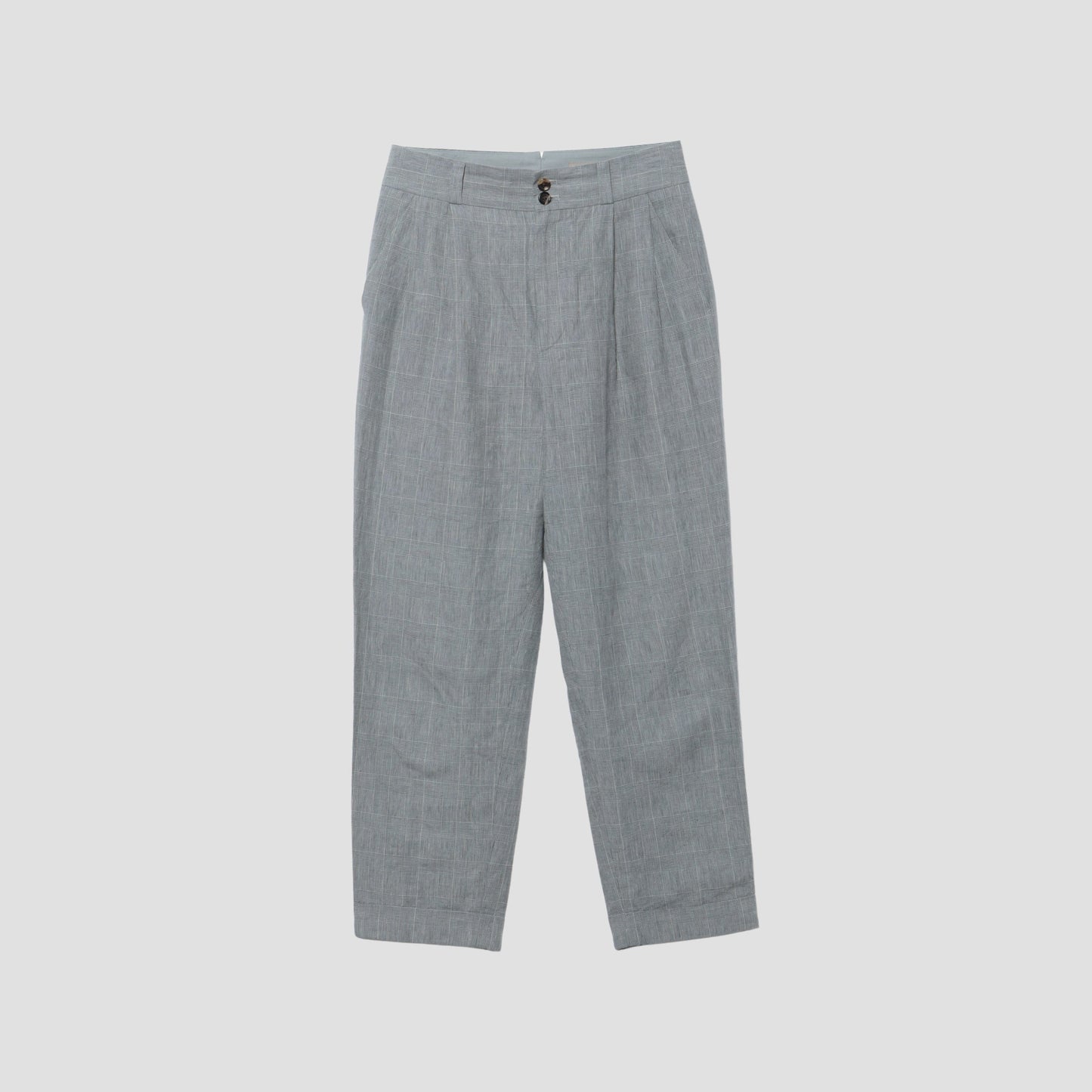 PRINCE OF WALES LINEN TROUSERS