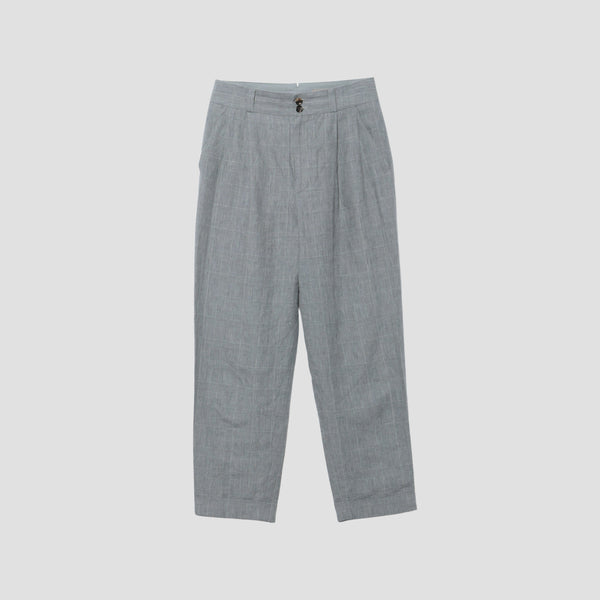 PRINCE OF WALES LINEN TROUSERS