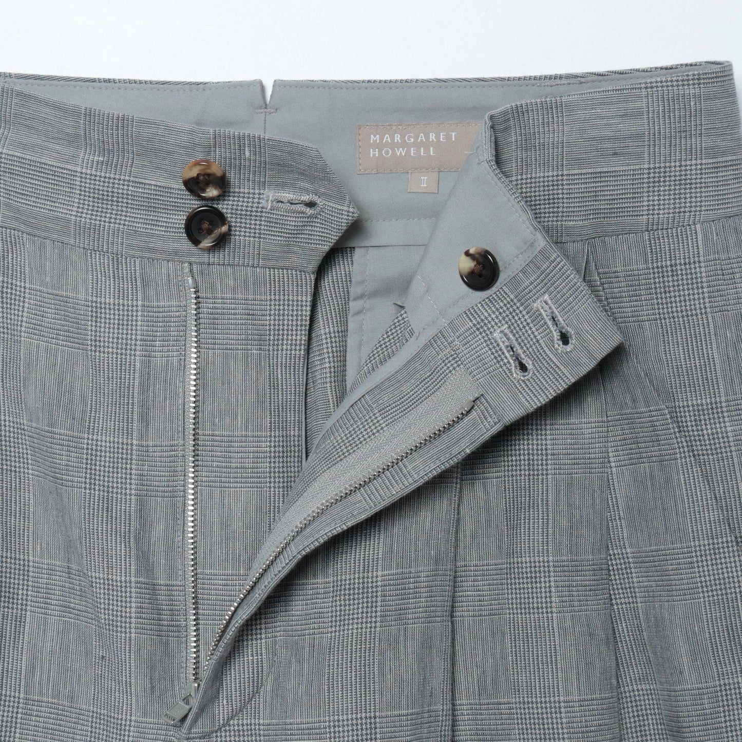 PRINCE OF WALES LINEN TROUSERS