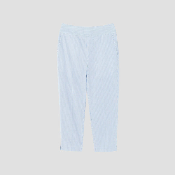STRETCHED SEERSUCKER TROUSERS