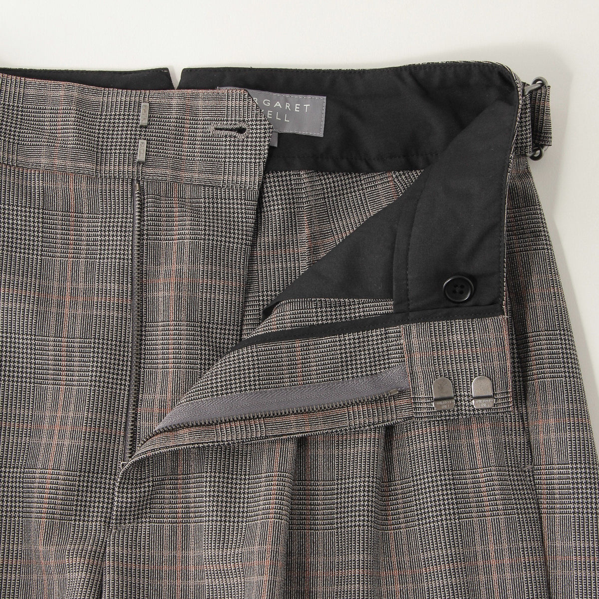 OVERCHECK WOOL TROUSERS