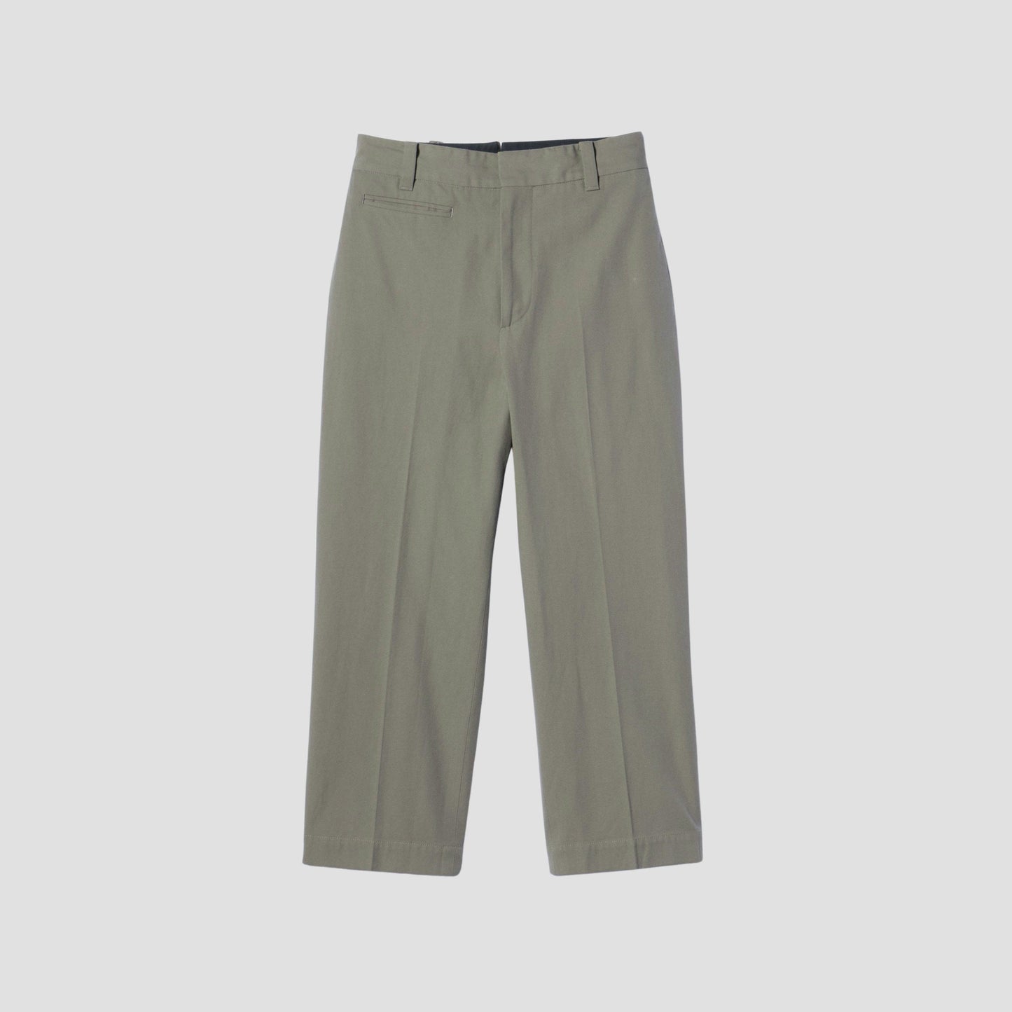 WOOL COTTON TWILL TROUSERS