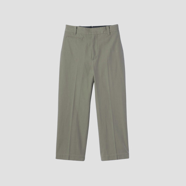 WOOL COTTON TWILL TROUSERS