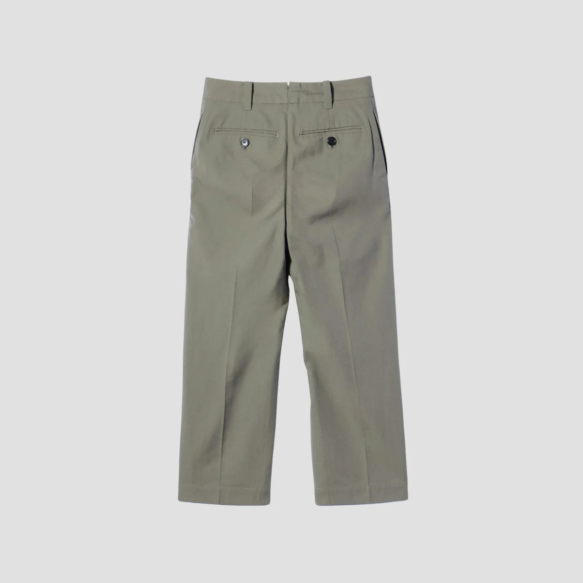 WOOL COTTON TWILL TROUSERS