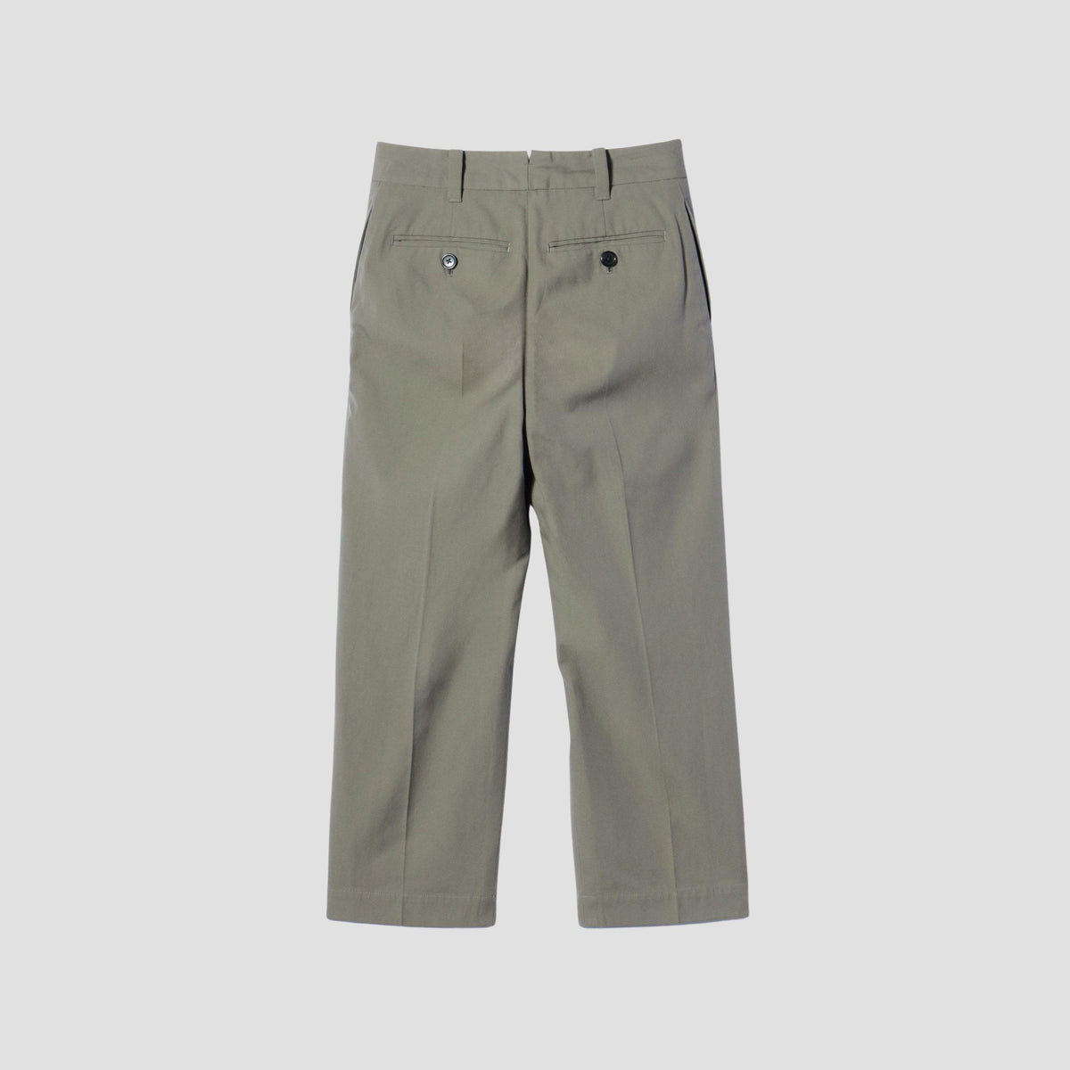 WOOL COTTON TWILL TROUSERS