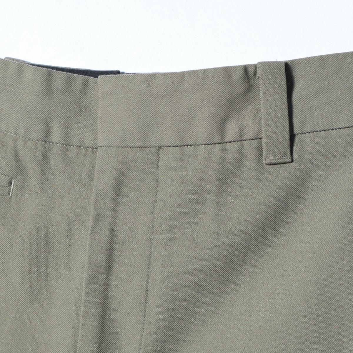 WOOL COTTON TWILL TROUSERS
