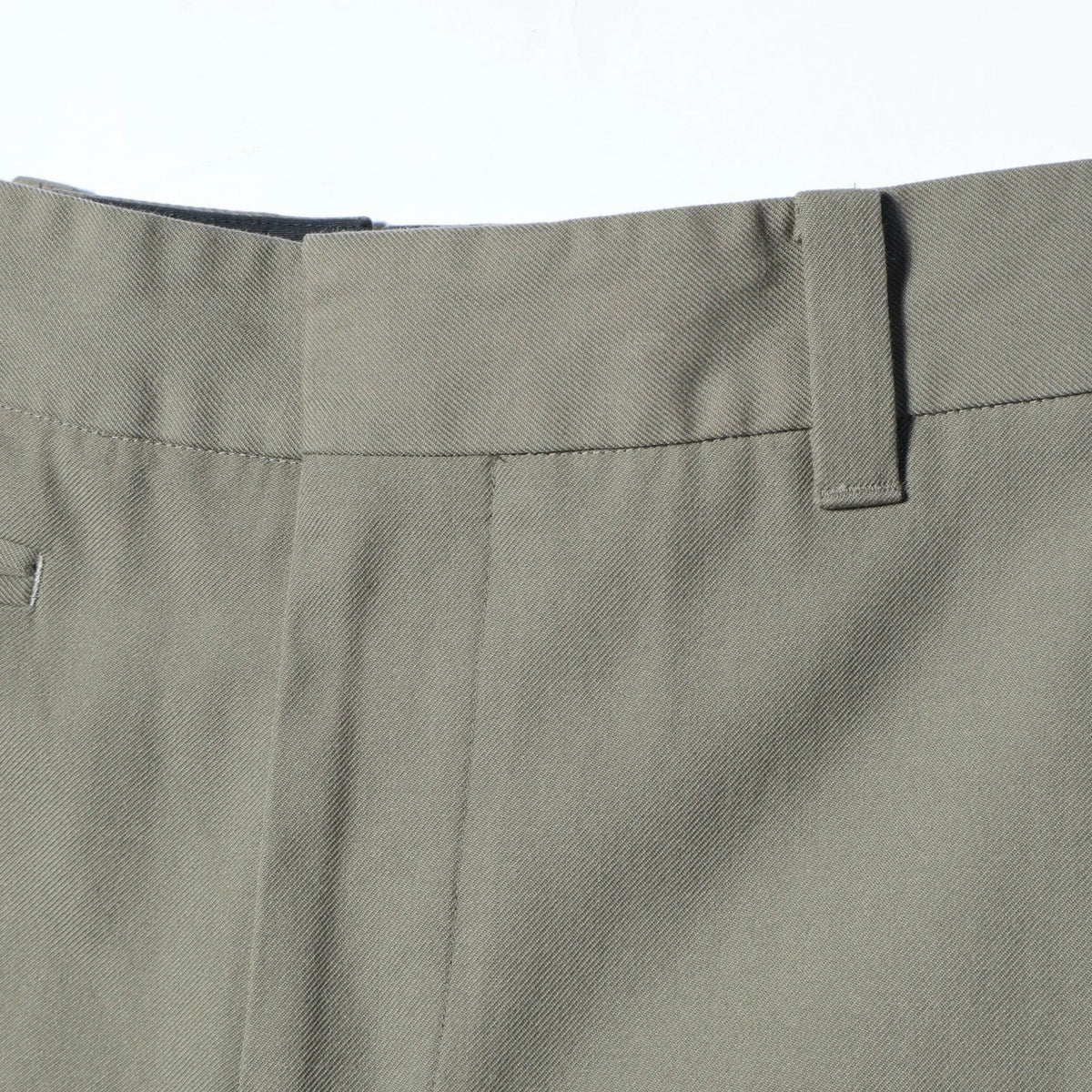 WOOL COTTON TWILL TROUSERS