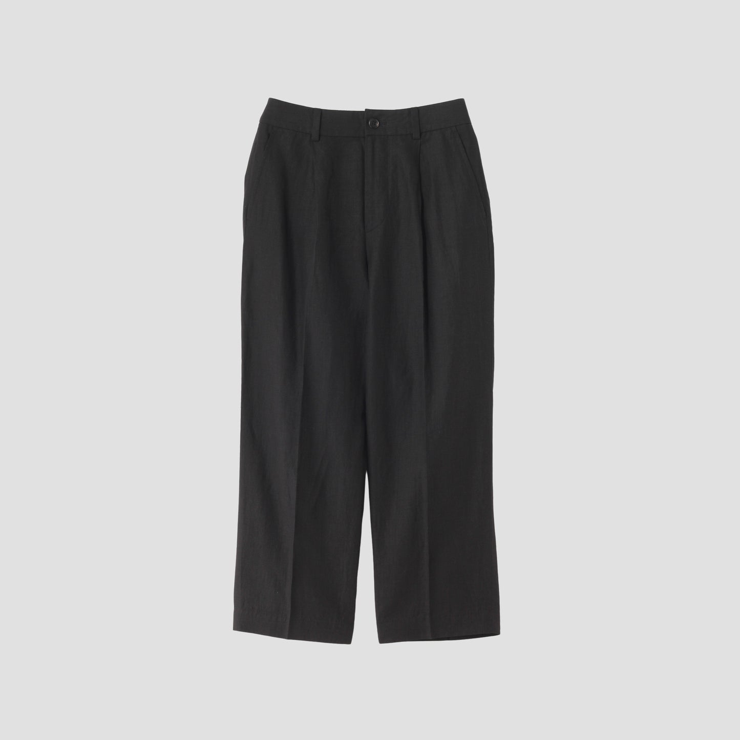 DENSE FINE LINEN POPLIN TROUSERS