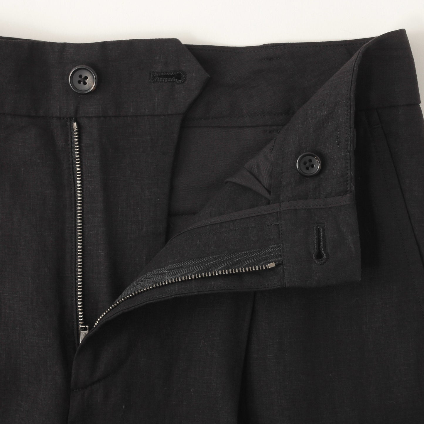 DENSE FINE LINEN POPLIN TROUSERS