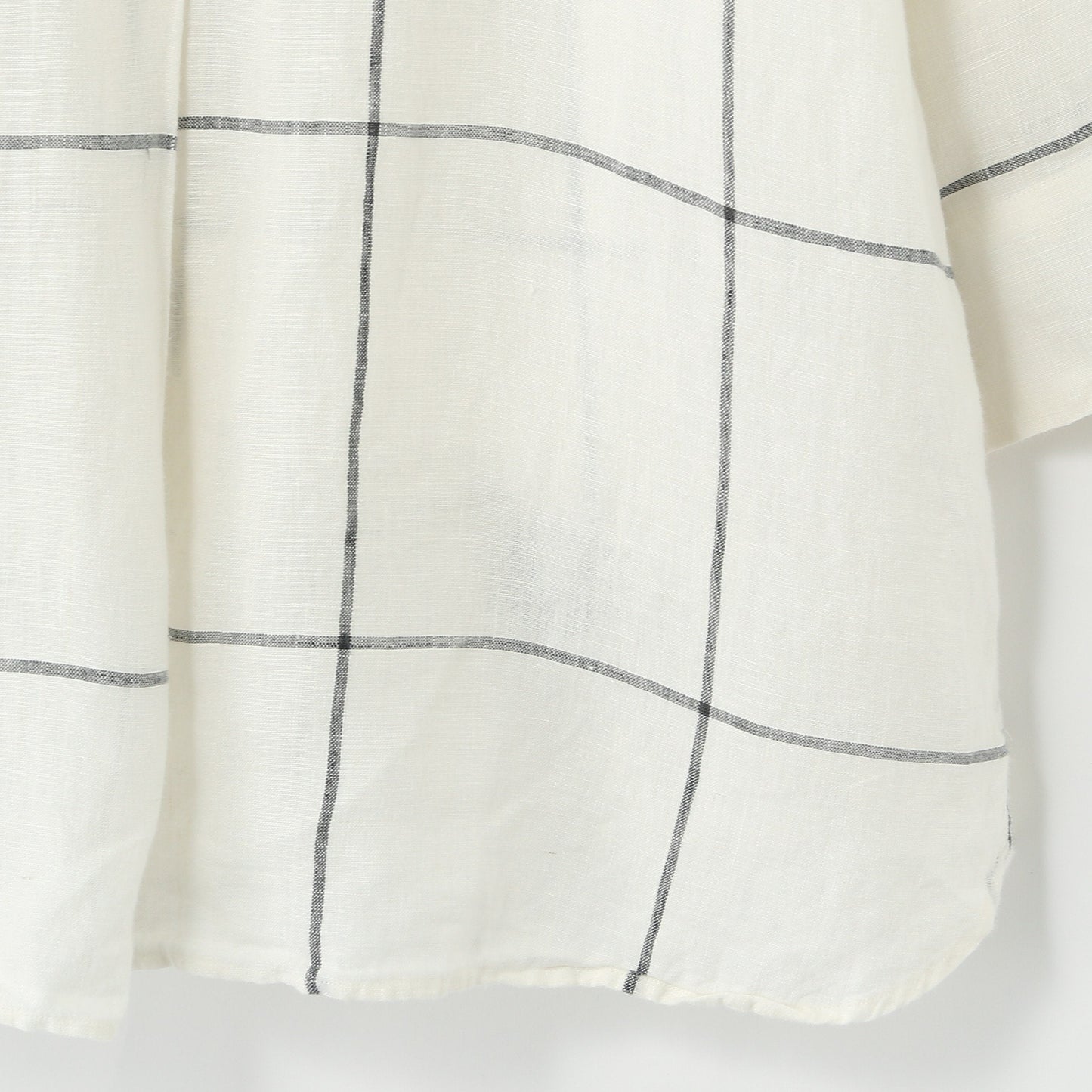 LARGE WINDOWPANE LINEN SHIRT