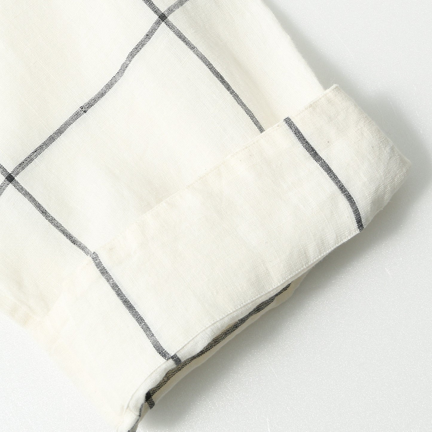 LARGE WINDOWPANE LINEN SHIRT