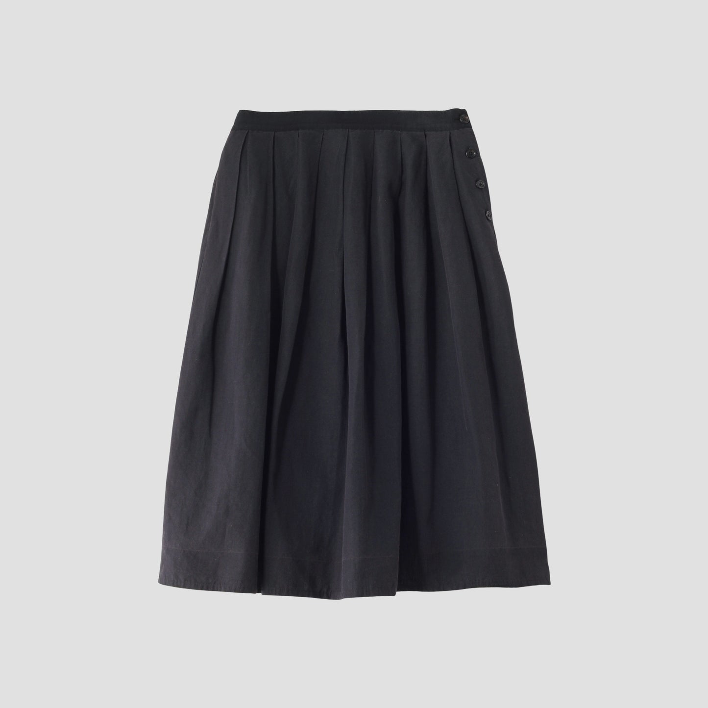 PLAIN WEAVE LINEN COTTON SKIRT