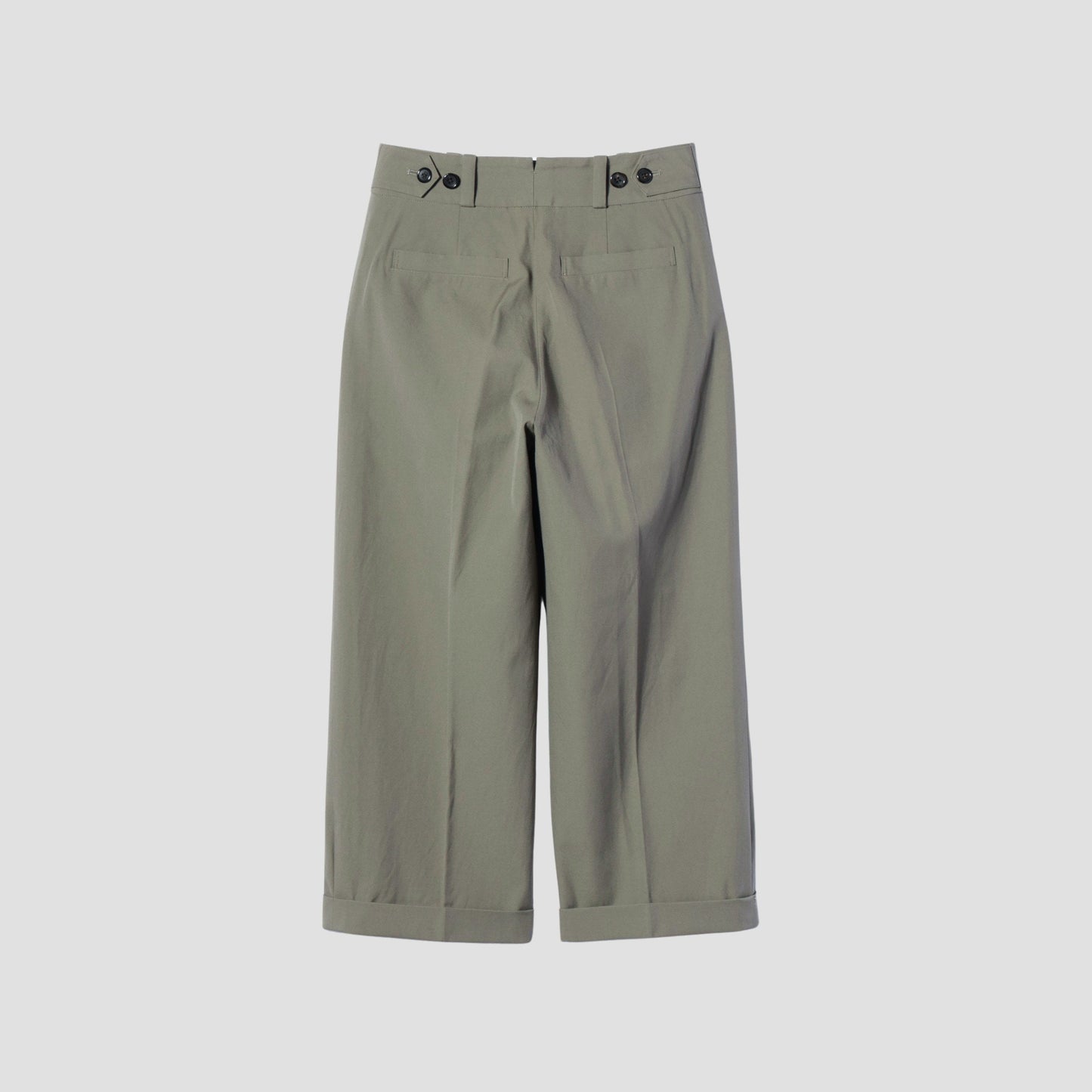 WOOL COTTON TWILL TROUSERS