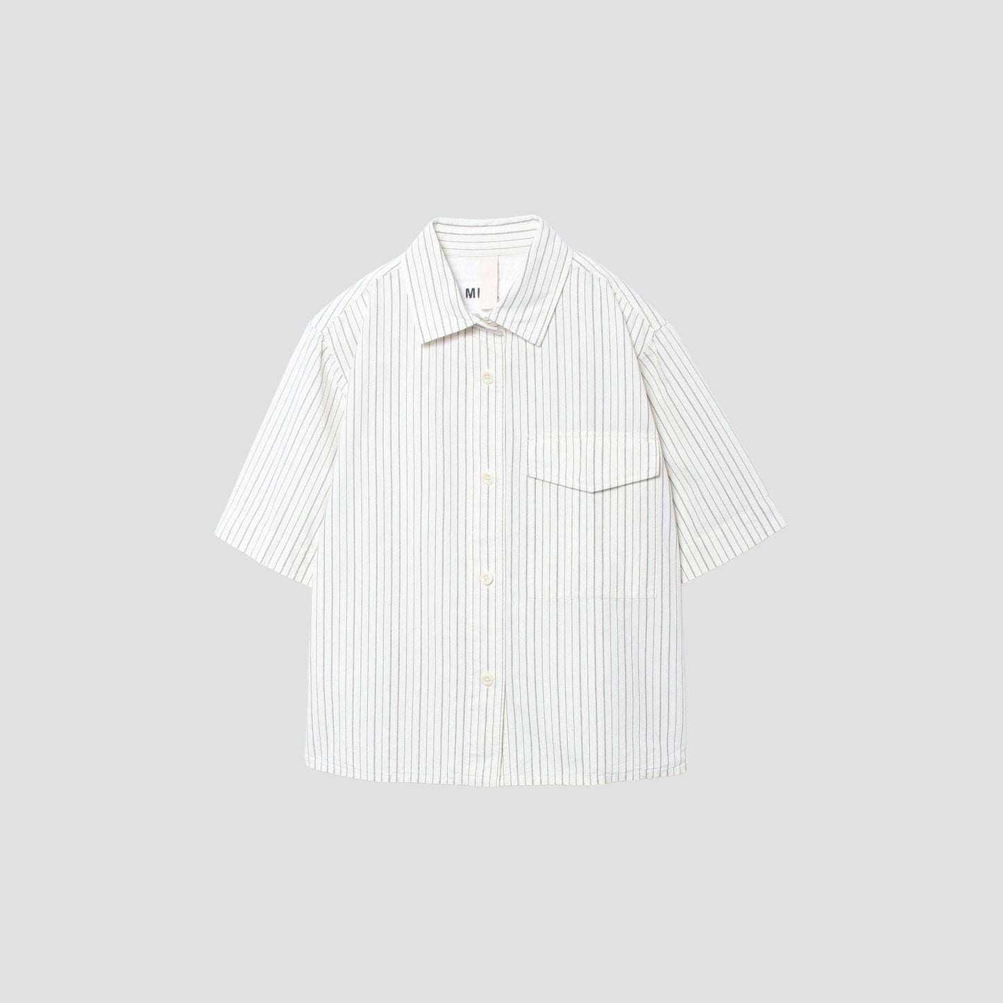 ODD STRIPE COTTON SHIRT