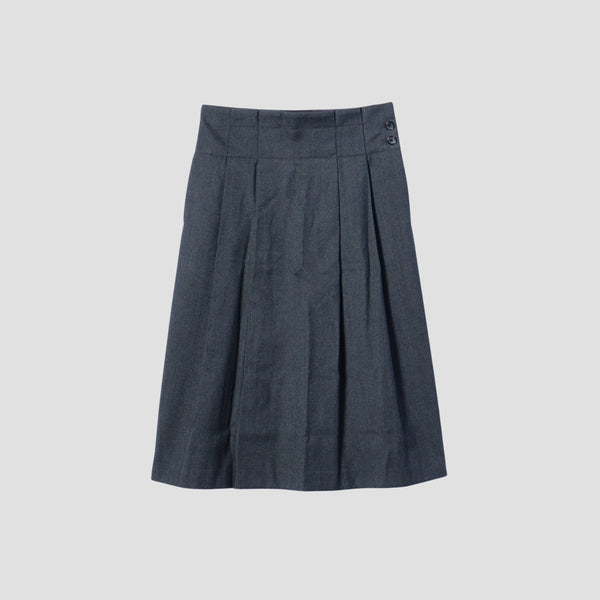 BRUSHED COTTON WOOL SKIRT