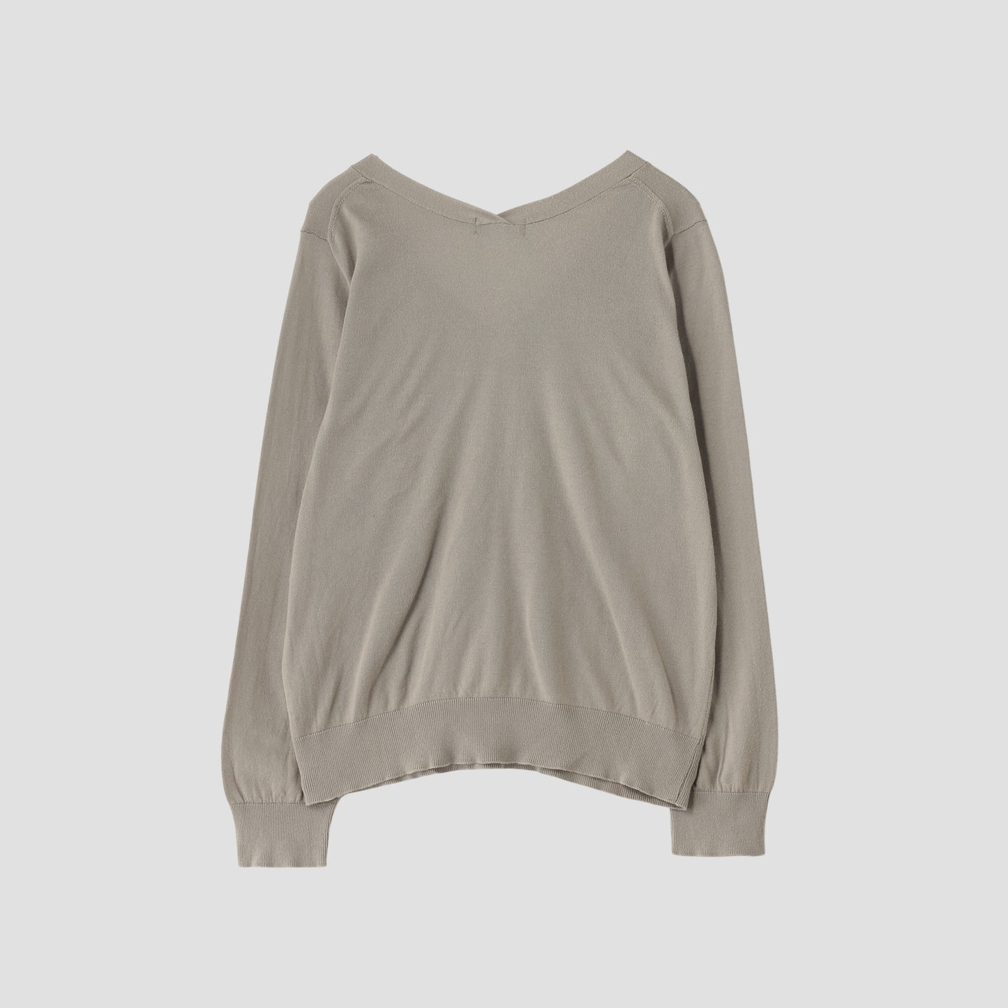 COTTON V NECK JUMPER KNIT