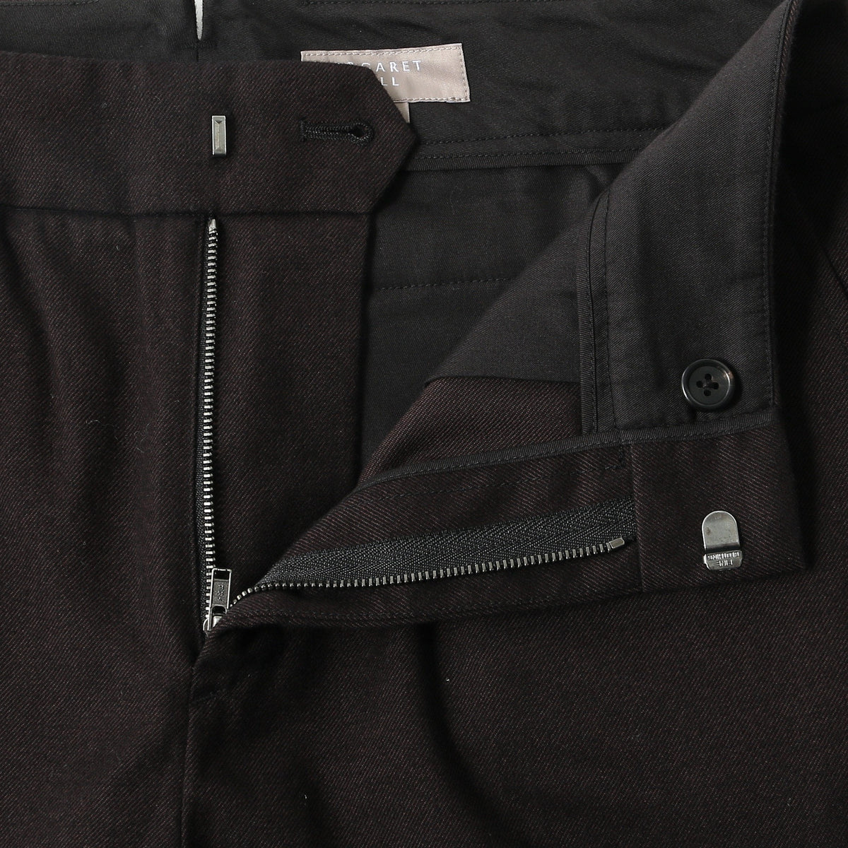 BRUSHED COTTON WOOL TROUSERS