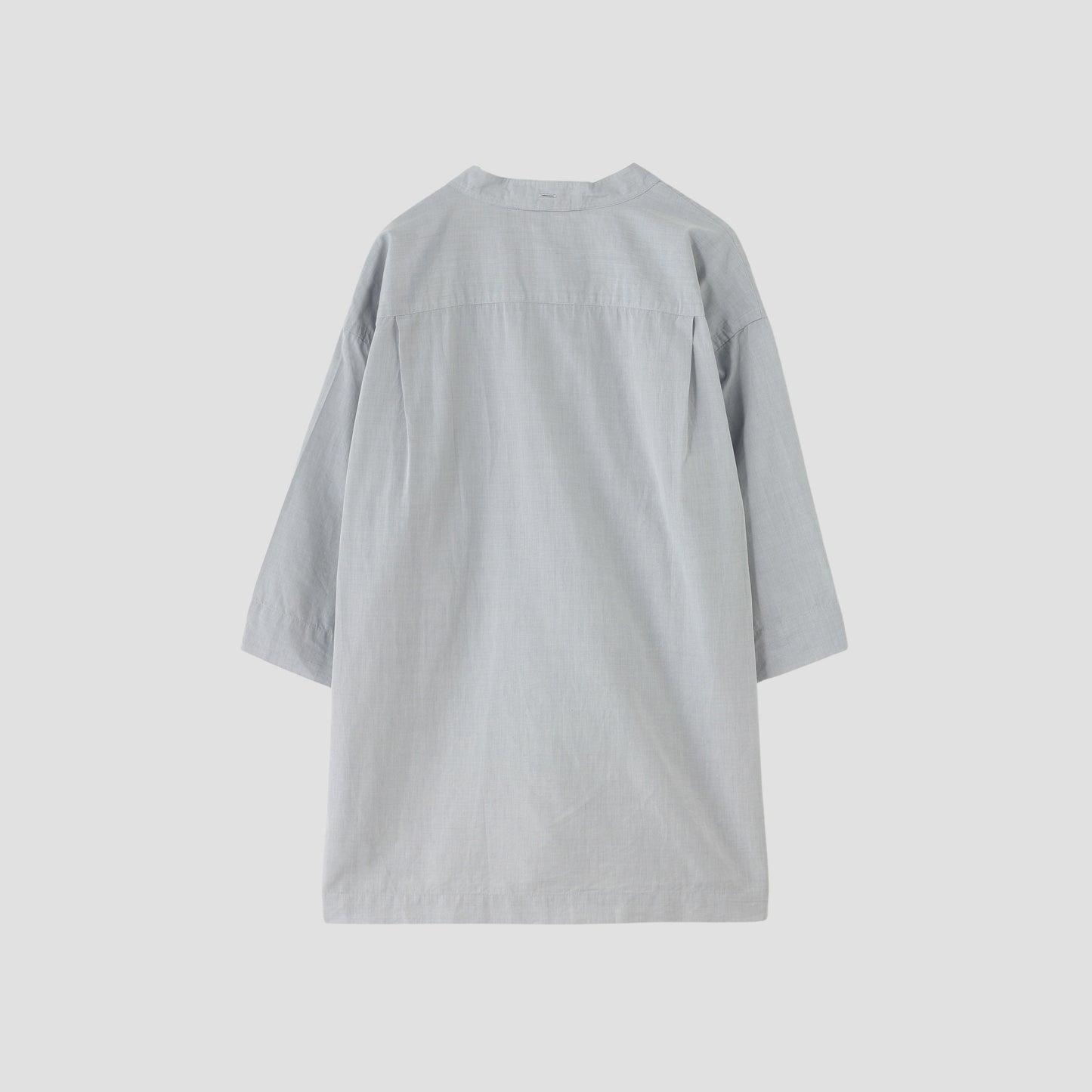 END ON END COTTON SILK POPLIN SHIRT