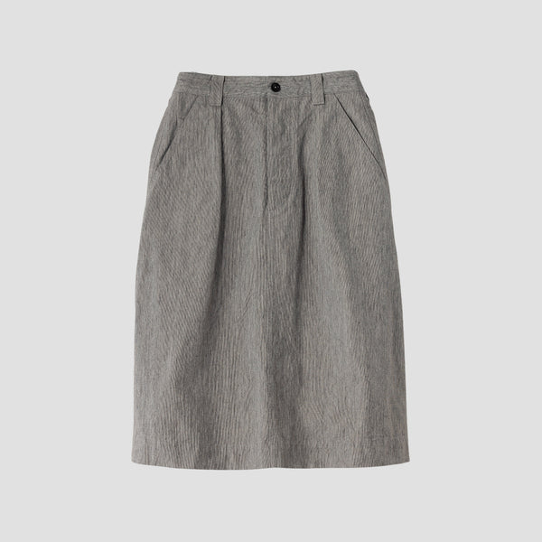 IRREGULAR END ON END COTTON LINEN SKIRT