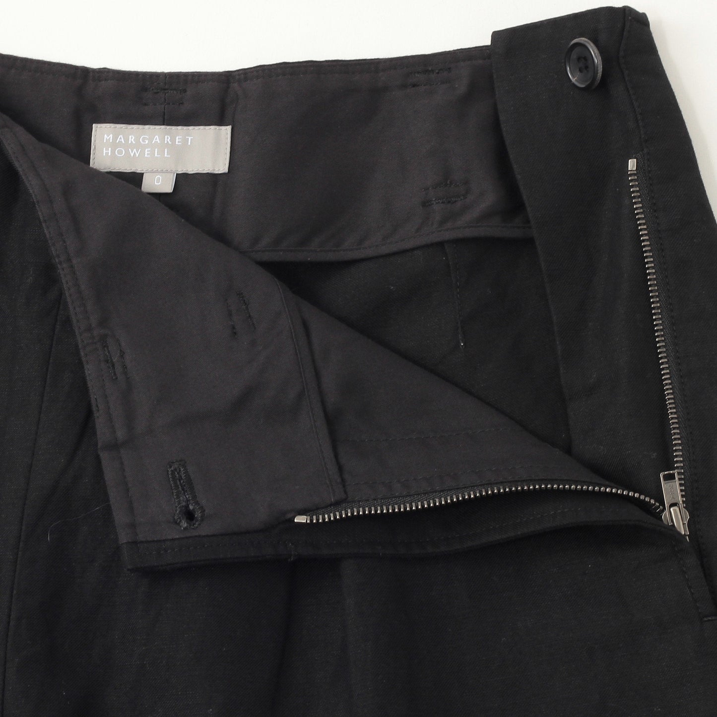 COTTON LINEN TWILL TROUSERS