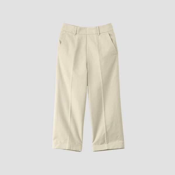 BRUSHED COTTON WOOL TROUSERS