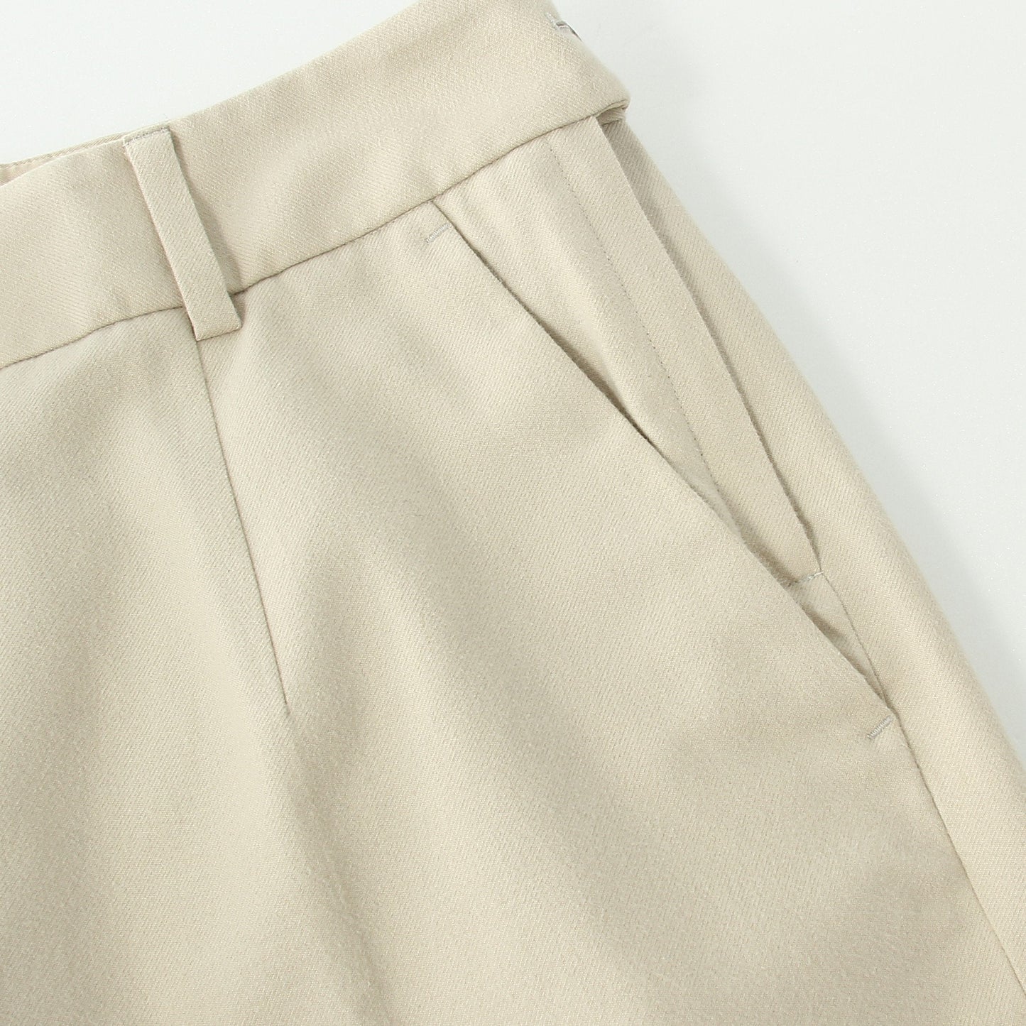 BRUSHED COTTON WOOL TROUSERS