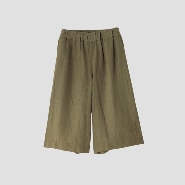 COATED LINEN PLAINWEAVE TROUSERS