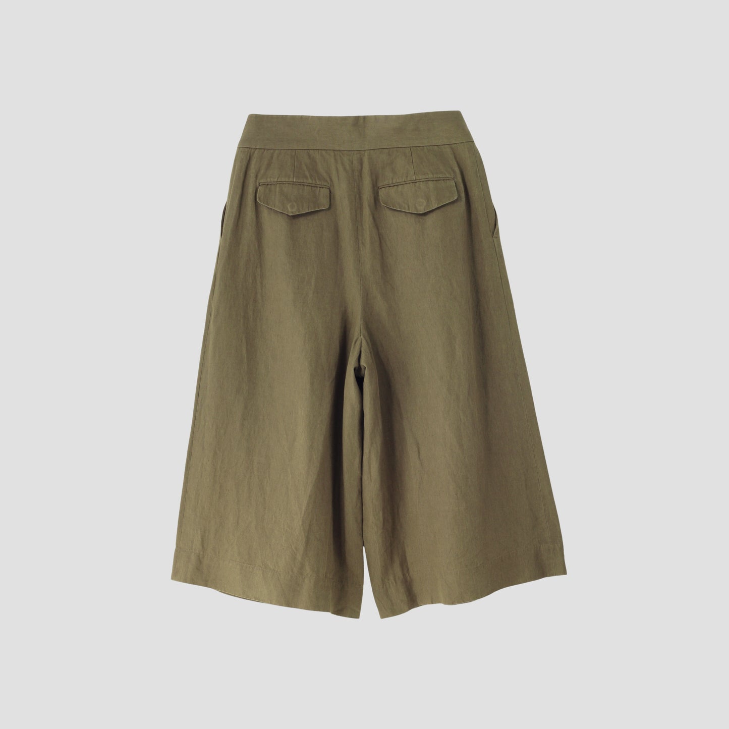 COATED LINEN PLAINWEAVE TROUSERS