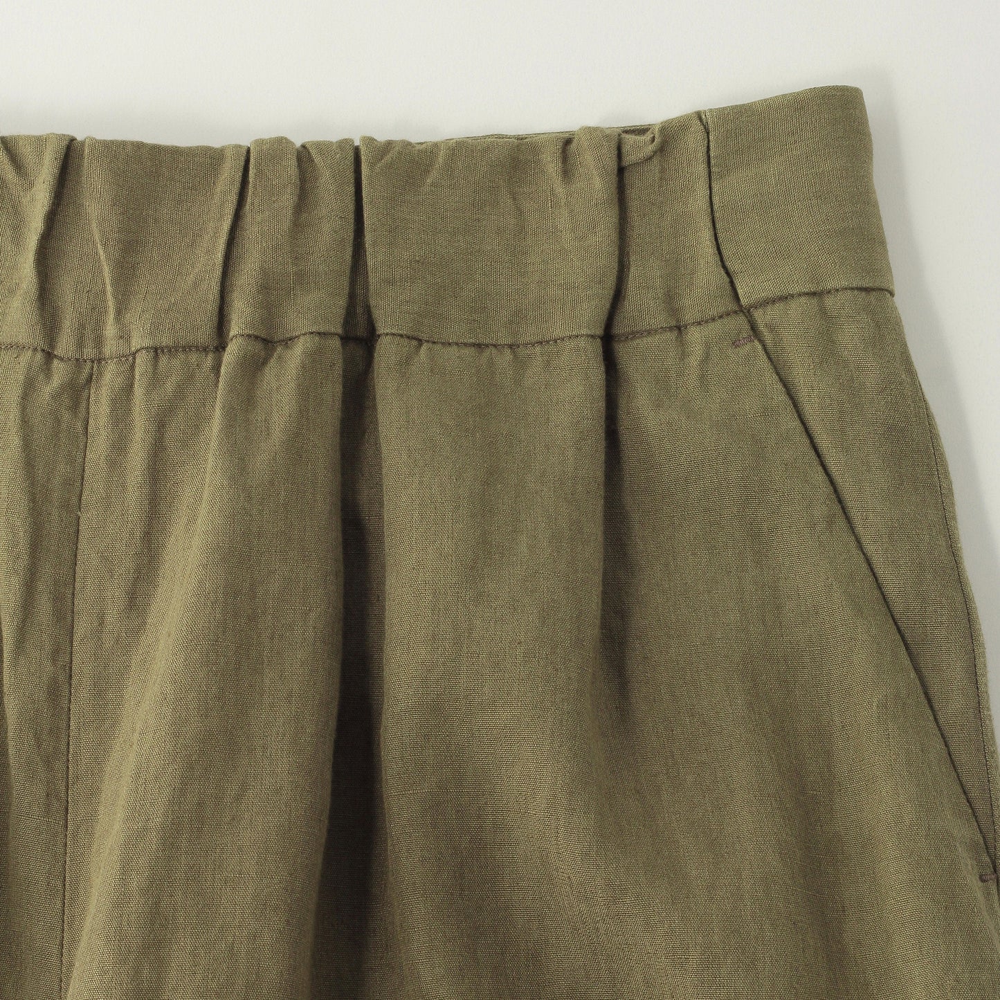 COATED LINEN PLAINWEAVE TROUSERS