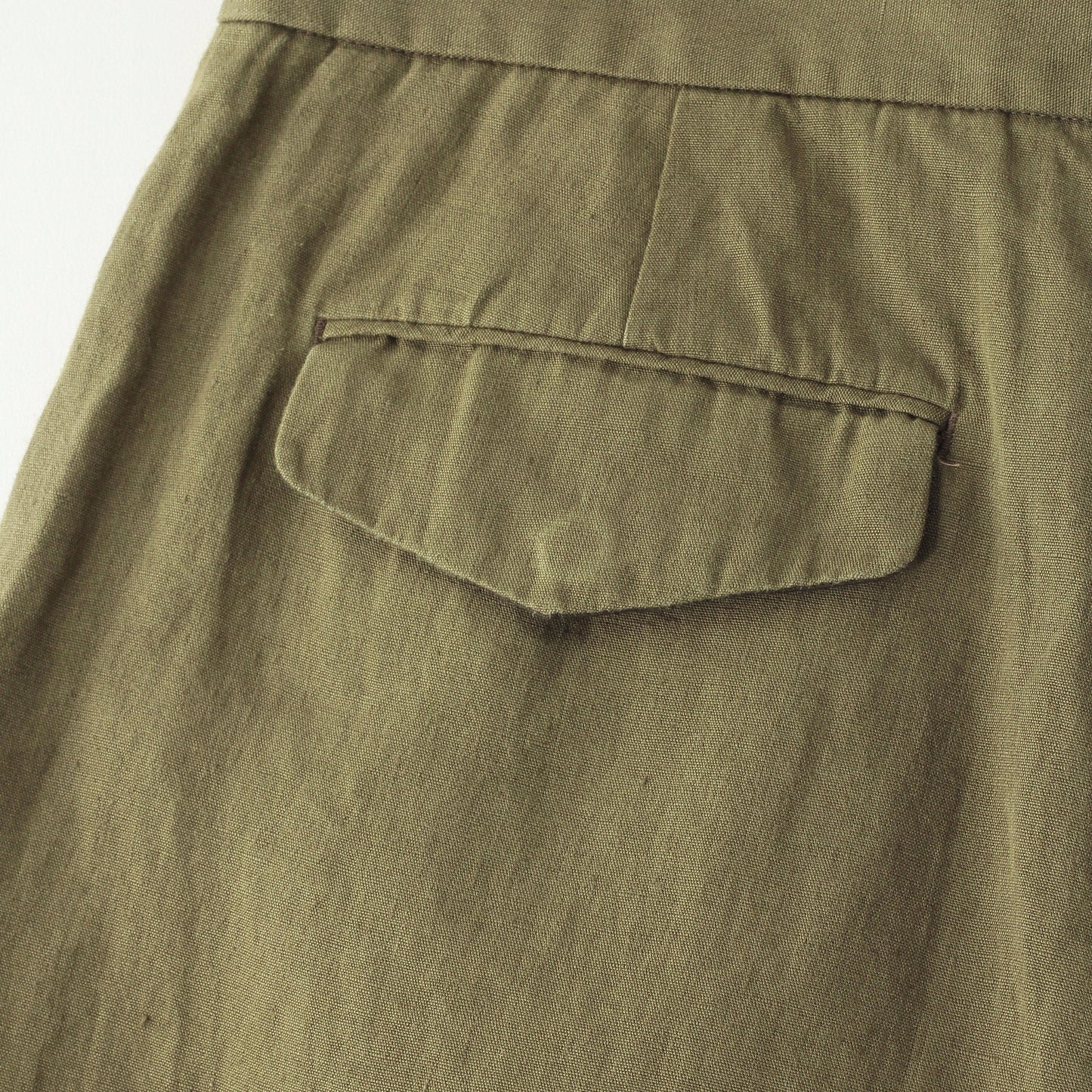 COATED LINEN PLAINWEAVE TROUSERS
