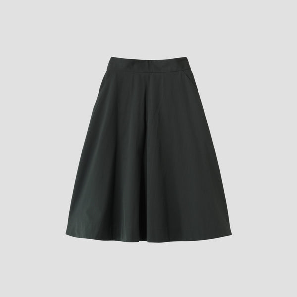 FINE WOOL COTTON TWILL SKIRT