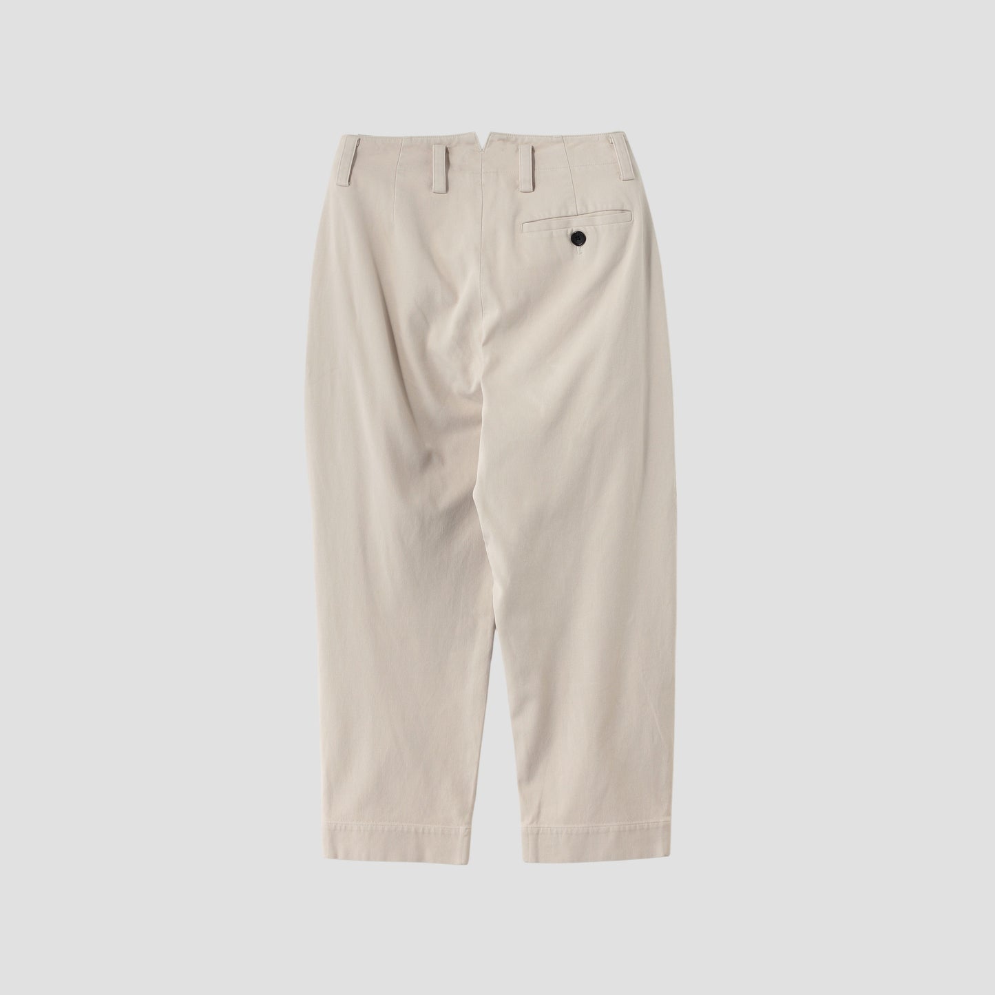 WASHED COTTON TWILL TROUSERS